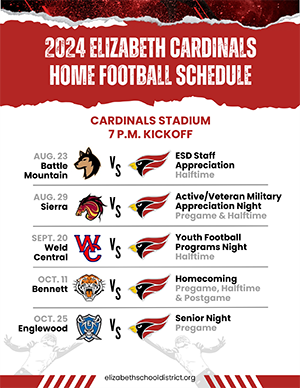EHS 2024 home football schedule